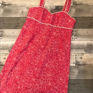 Lilly Pulitzer pink dress white label flowers